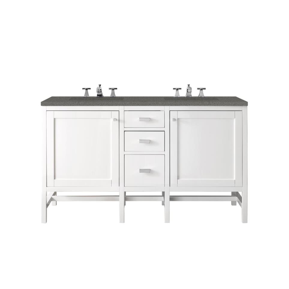 Base with Sink Top Glossy White White Vanities