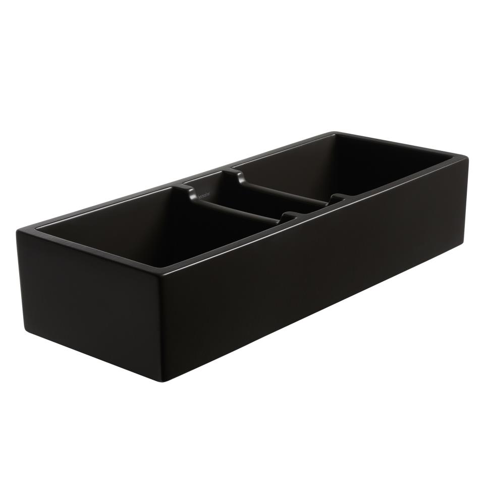 Porcelain Enamel Glaze Matte Black Grey / Black Sinks