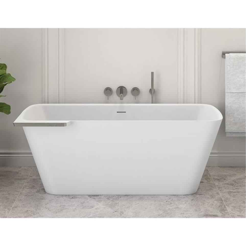 Soaking Tubs White/Dark Chrome White Bathtubs