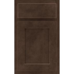 Square Thatch Dark Finish Square Cabinets