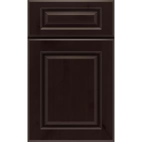 Square Thatch Dark Finish Square Cabinets