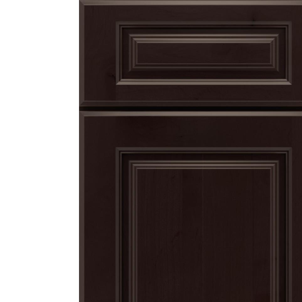 Square Thatch Dark Finish Square Cabinets