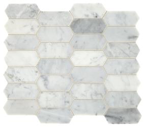 Mosaic Carrara White Honed White Tile