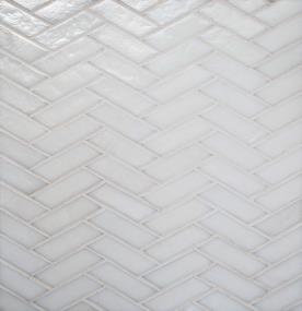 Mosaic Icicle Glass White Tile