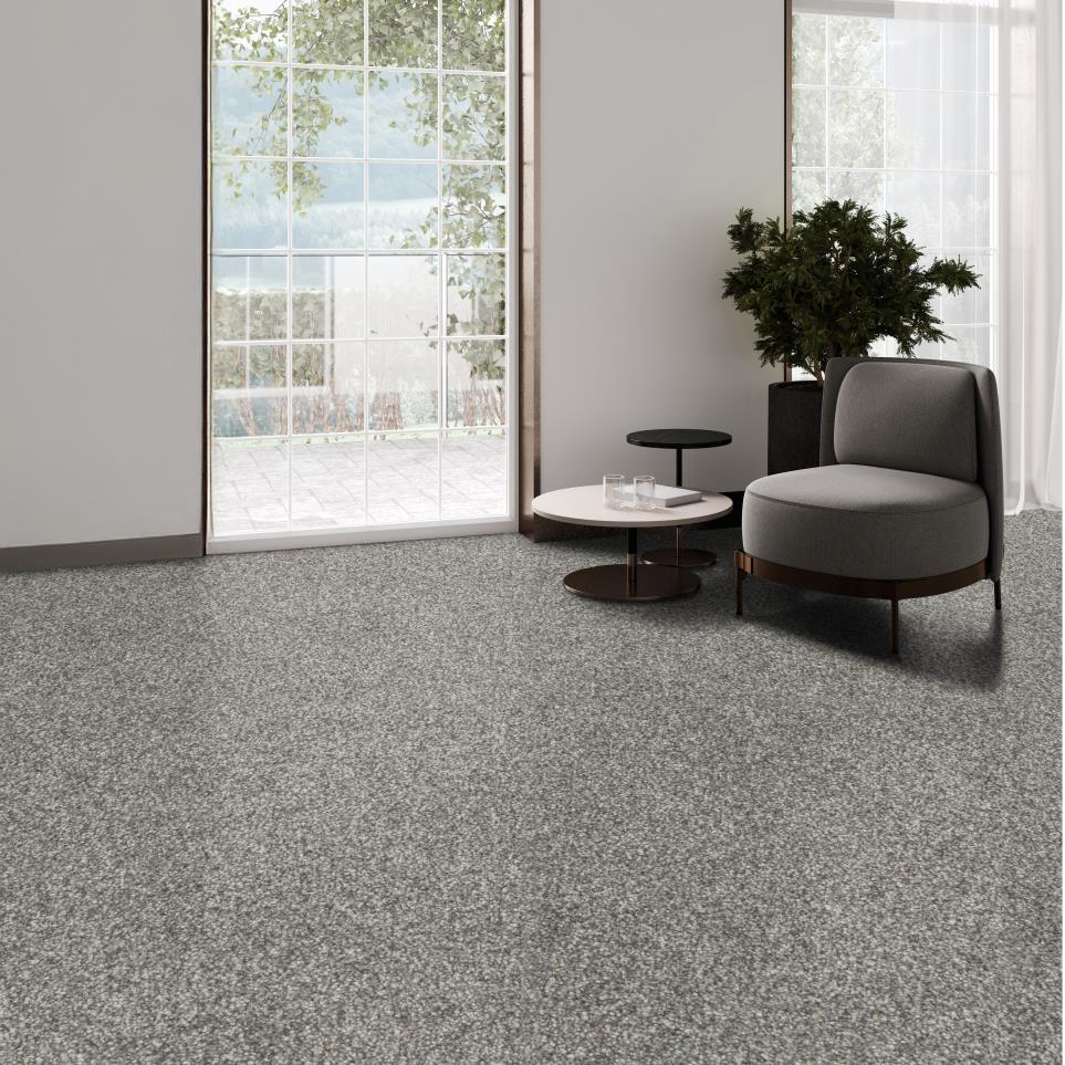 Textured Saxony Karisma Gray Carpet