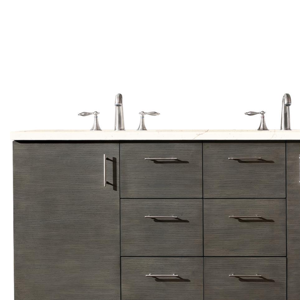 Base with Sink Top Silver Oak Medium Finish Vanities