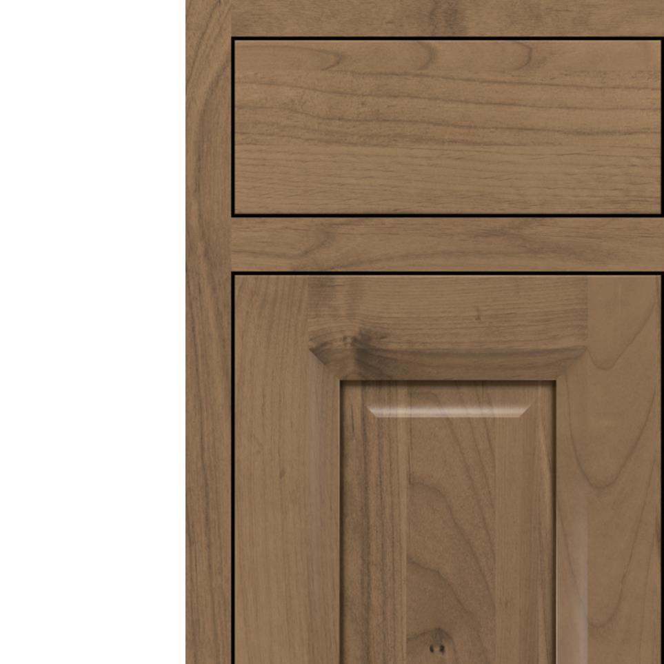 Inset Buckskin Medium Finish Inset Cabinets