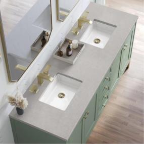 Base with Sink Top Smokey Celadon Green Vanities