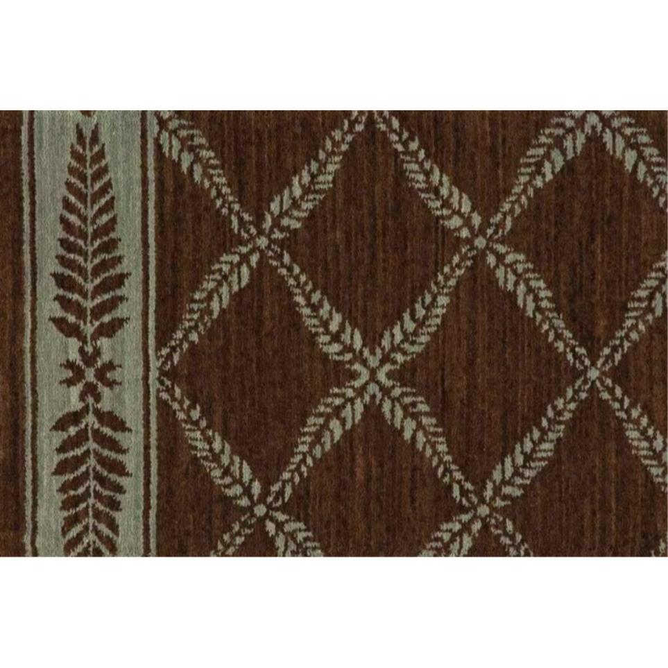 Woven Brown Green Brown Carpet