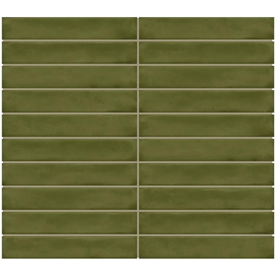 Mosaic Fern Glossy Green Tile