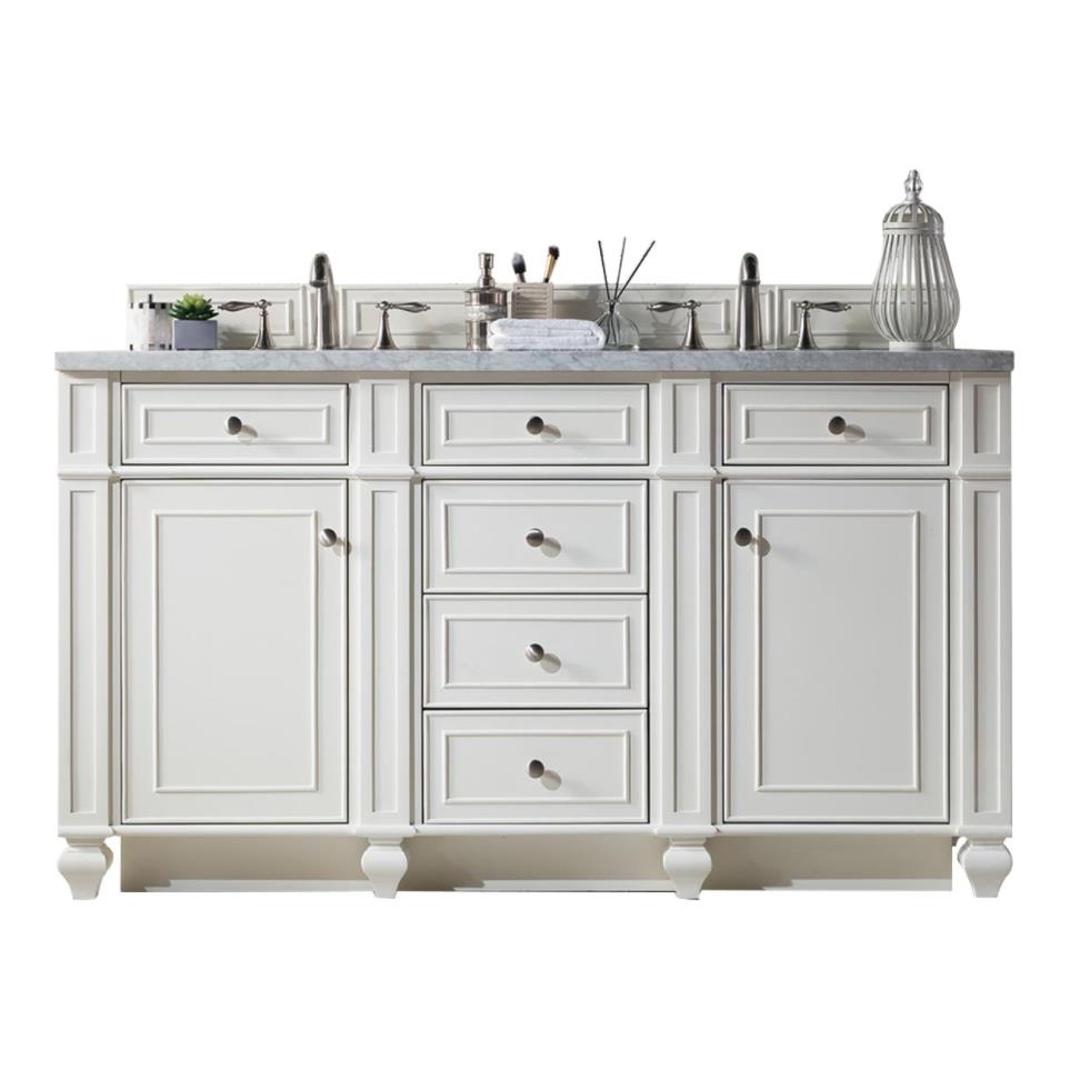 Base with Sink Top Bright White White Vanities