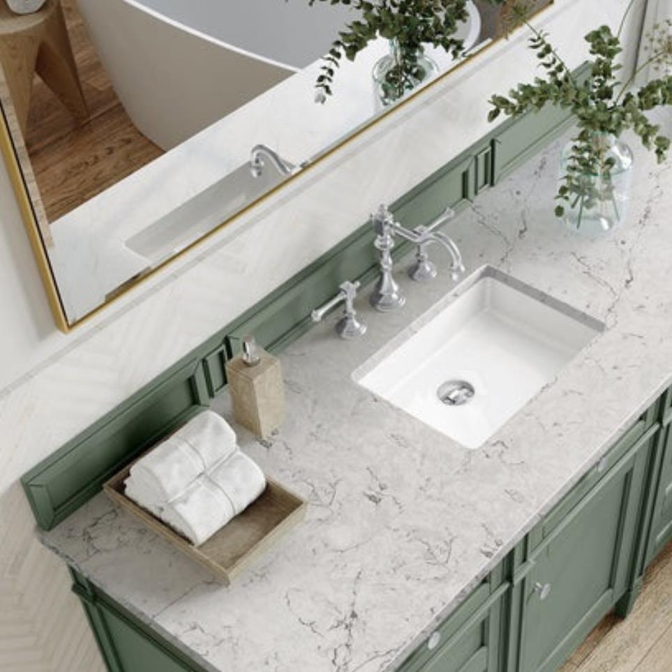 Base with Sink Top Smokey Celadon Green Vanities