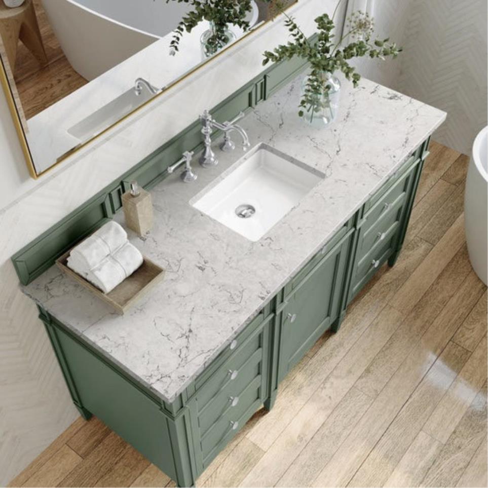 Base with Sink Top Smokey Celadon Green Vanities