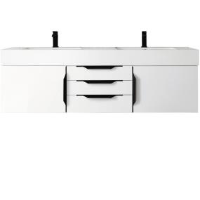 Base with Sink Top Glossy White White Vanities