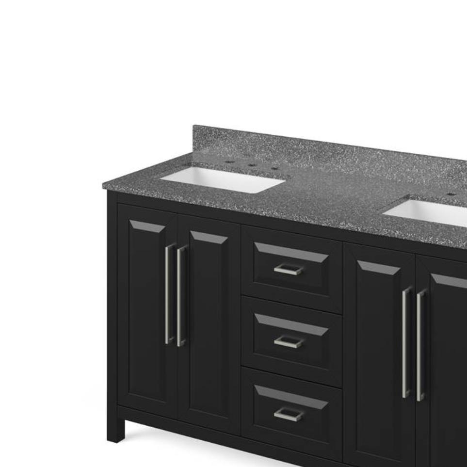 Base with Sink Top Black Grey / Black Vanities