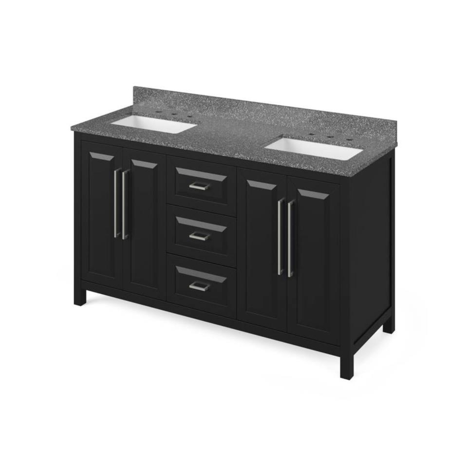 Base with Sink Top Black Grey / Black Vanities