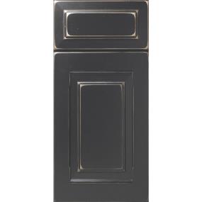 Square Heirloom Black Dark Finish Square Cabinets