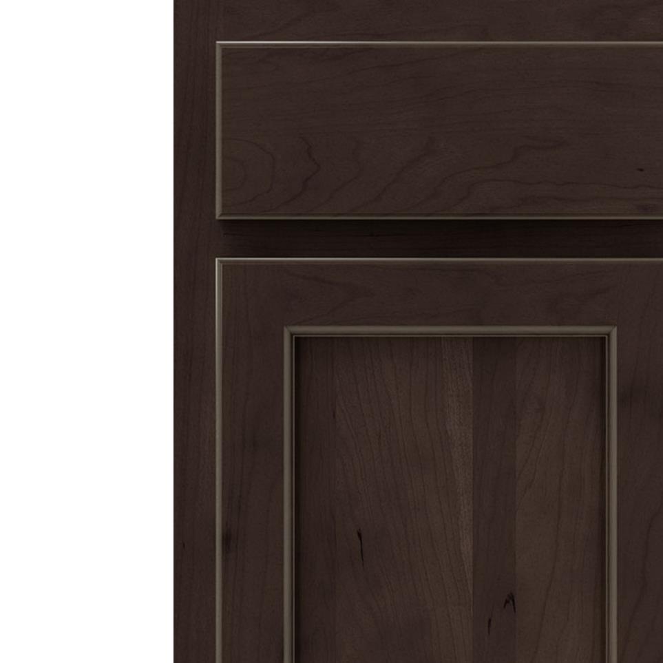 Square Thatch Dark Finish Square Cabinets