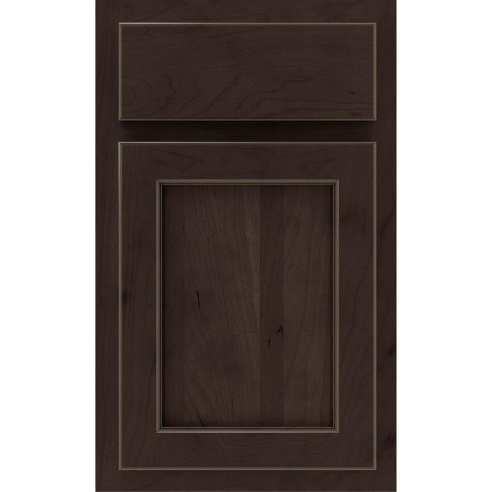 Square Thatch Dark Finish Square Cabinets