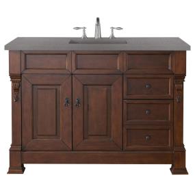 Base with Sink Top Warm Cherry Medium Finish Vanities