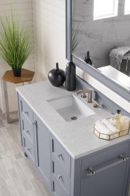 Base with Sink Top Silver Gray Grey / Black Vanities