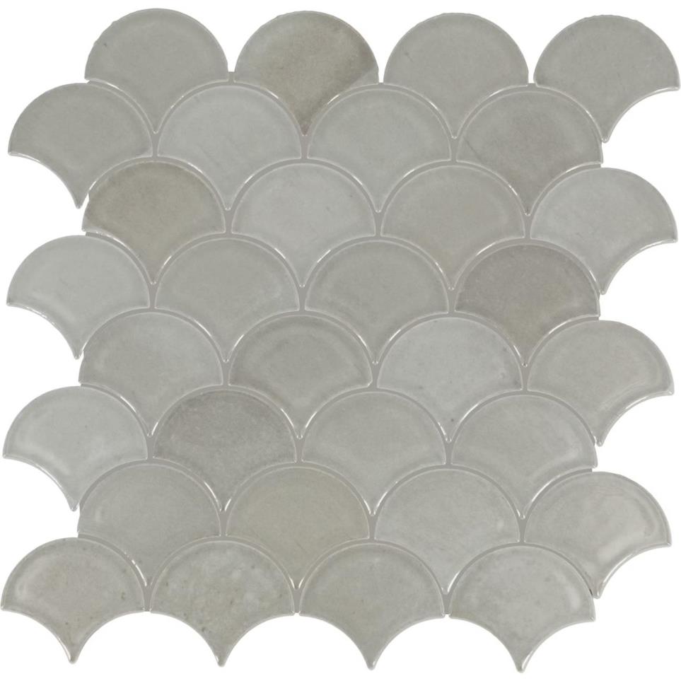 Mosaic Oyster Glossy Gray Tile