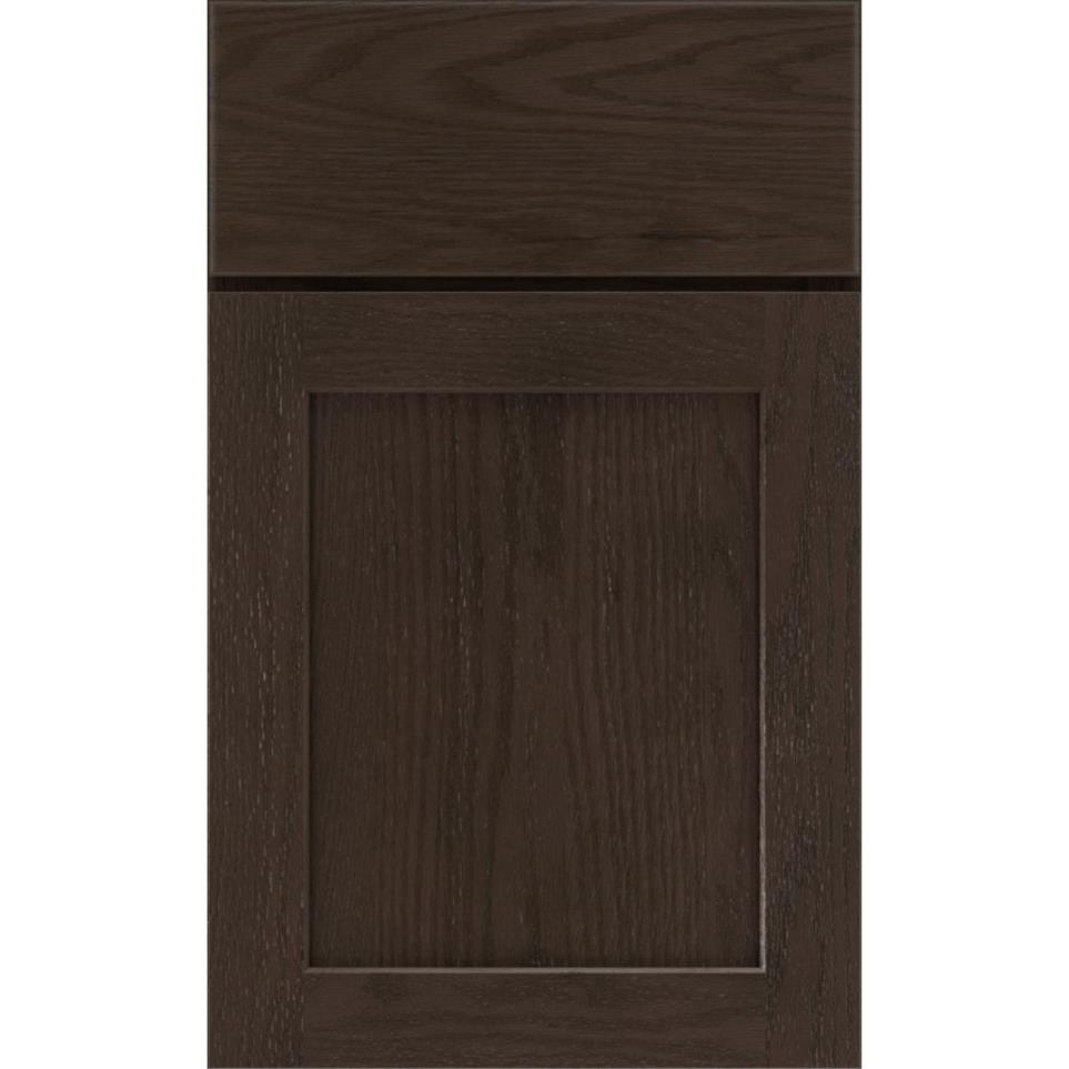 Square Thatch Dark Finish Square Cabinets