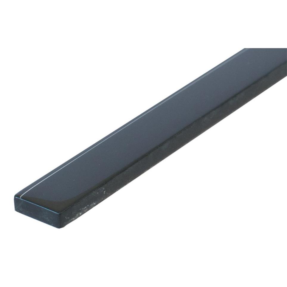 Decoratives and Medallions Black Glass Black Tile