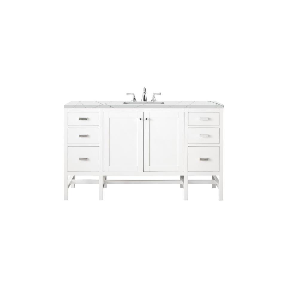 Base with Sink Top Glossy White White Vanities
