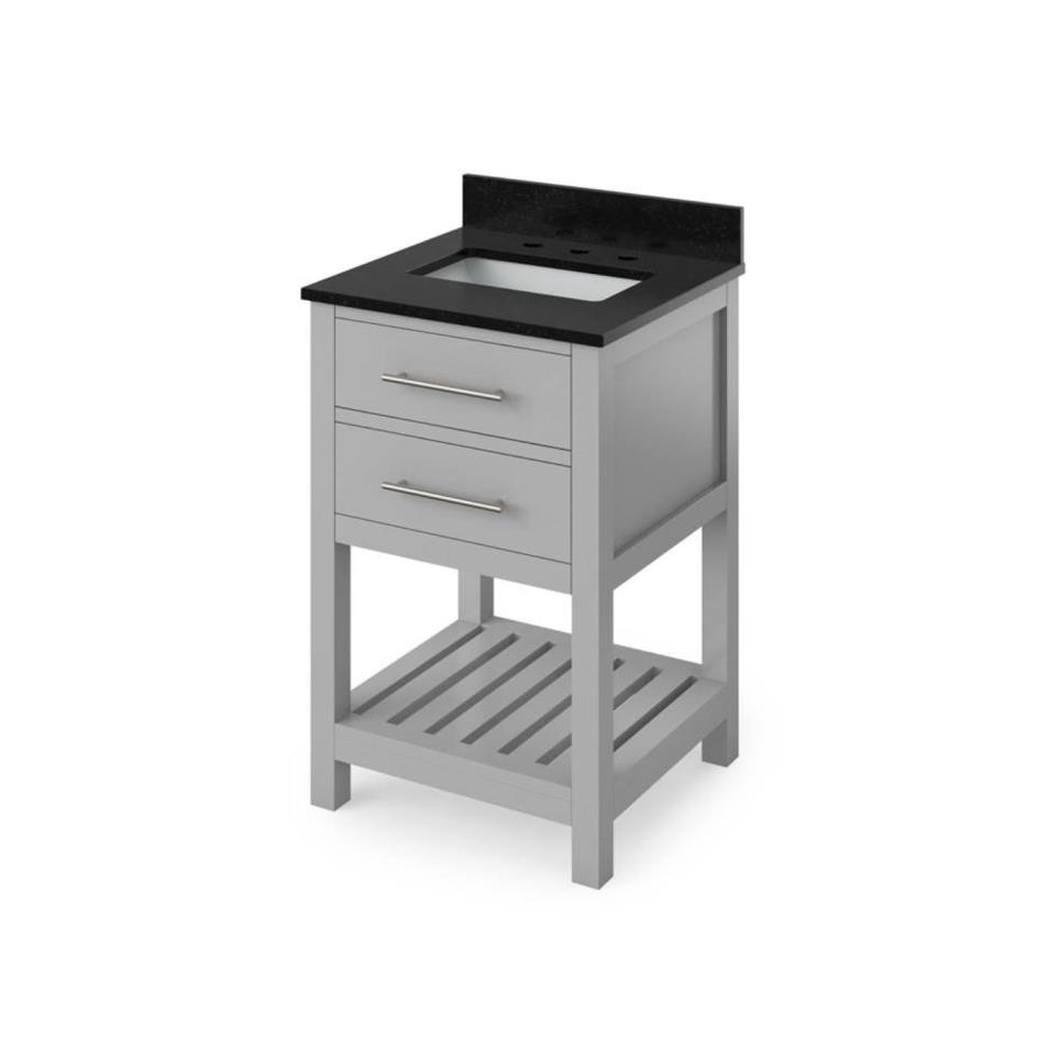 Base with Sink Top Grey Grey / Black Vanities