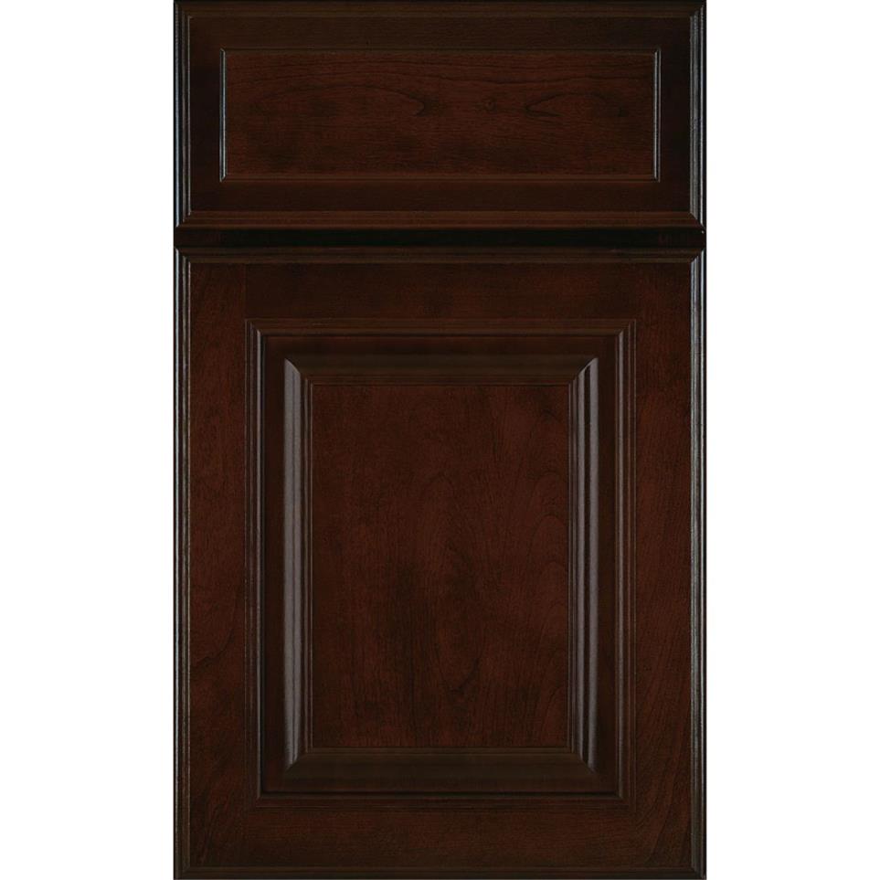 Raised Chocolate Dark Finish Raised Cabinets