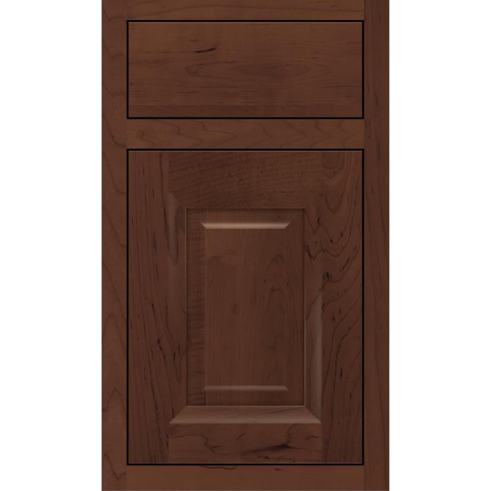 Square Sepia Dark Finish Square Cabinets