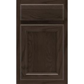 Square Thatch Dark Finish Square Cabinets