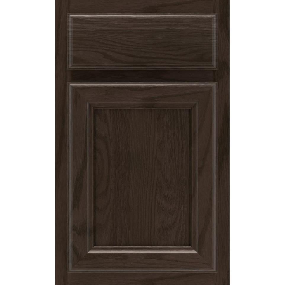 Square Thatch Dark Finish Square Cabinets