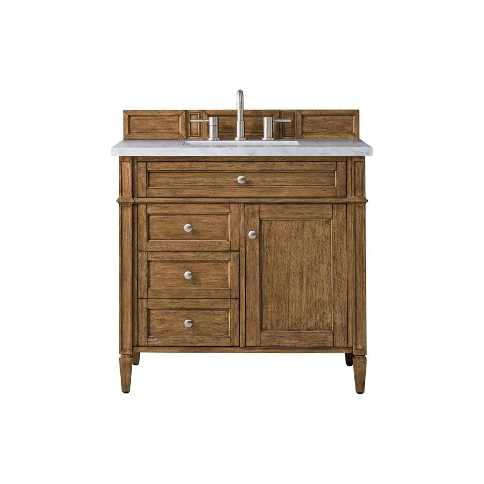 Base with Sink Top Saddle Brown Medium Finish Vanities