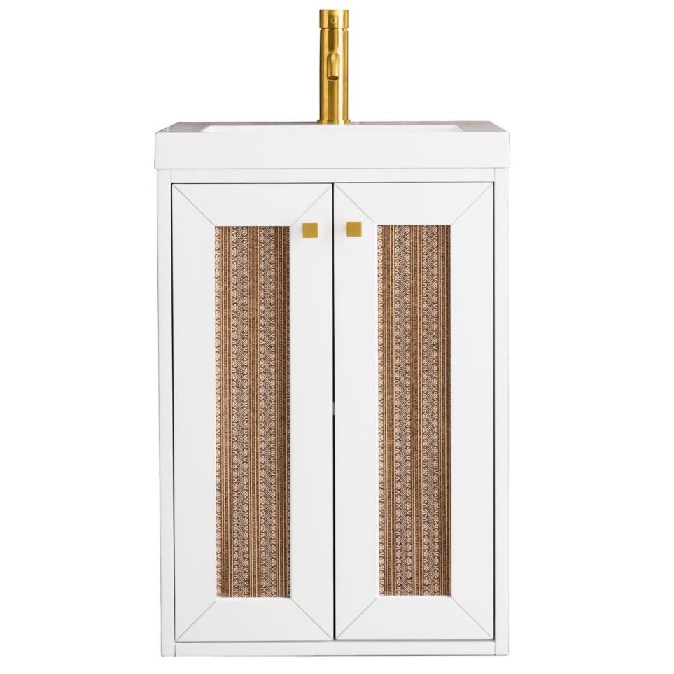 Base with Sink Top Glossy White White Vanities
