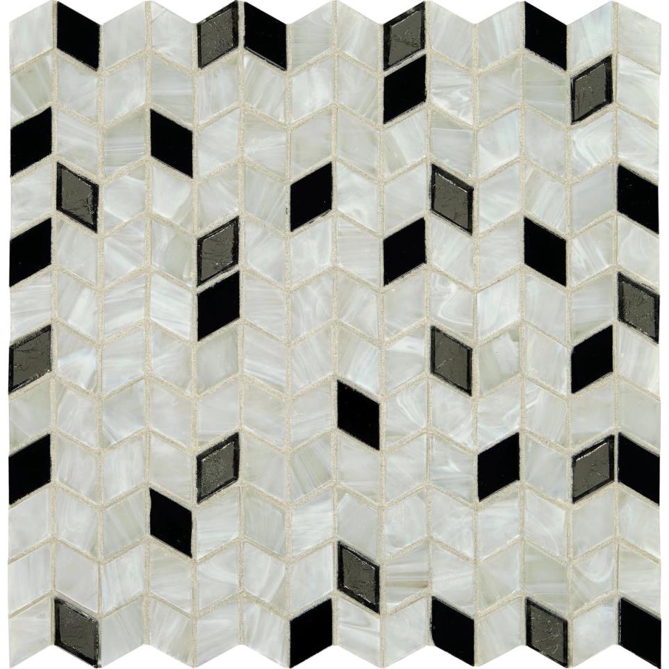 Mosaic Moonlight Glass Gray Tile