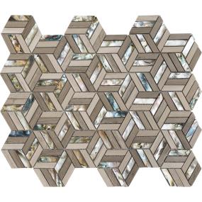 Mosaic Black Sand Beach Beige/Tan Tile