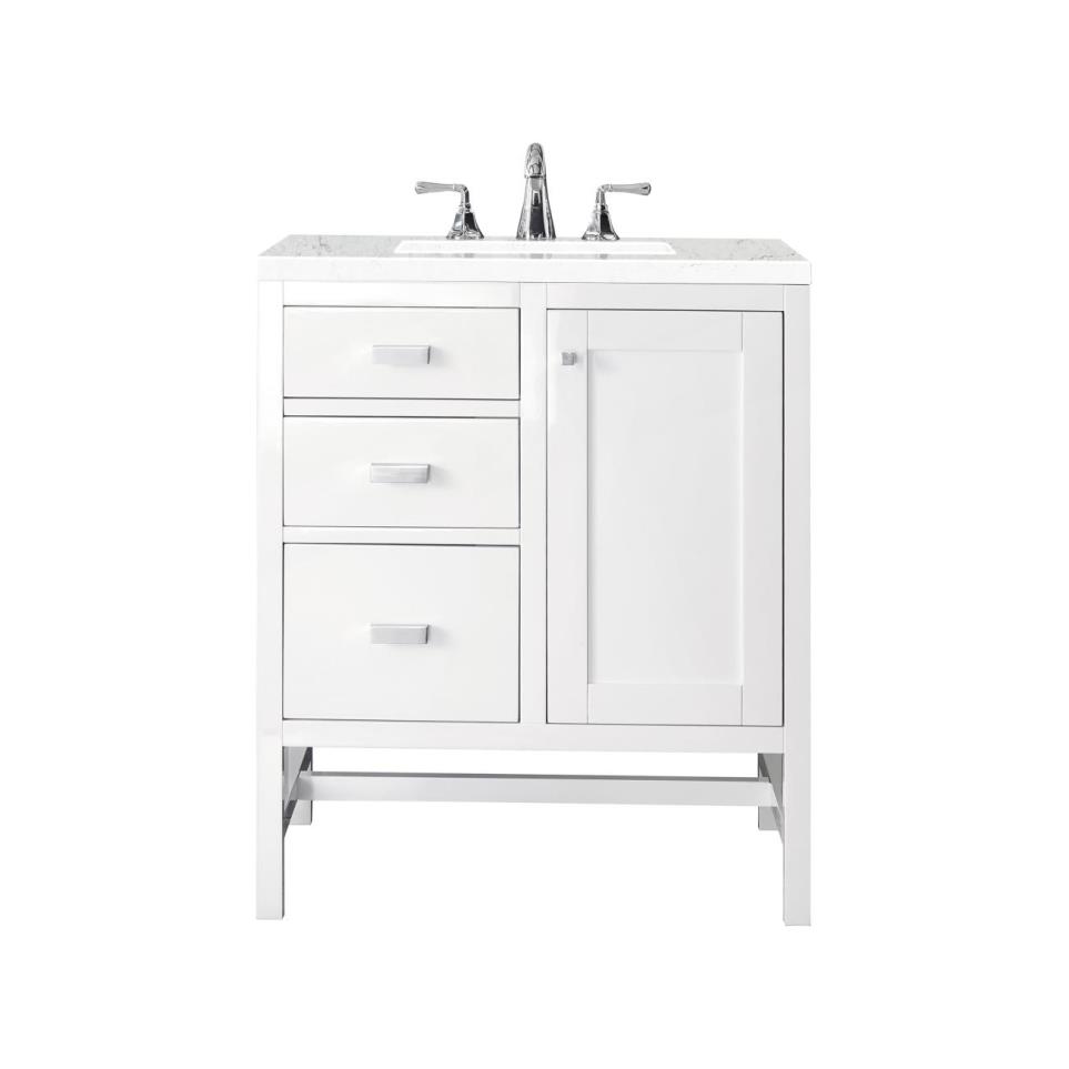 Base with Sink Top Glossy White White Vanities